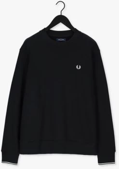 Zwarte Fred Perry Sweater Crew Neck Sweatshirt -Family Verkoop 203265 5