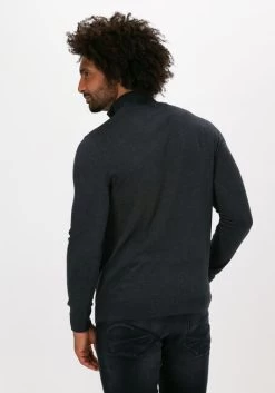 Antraciet Selected Homme Trui Slhberg Half Zip Cardigan B