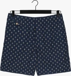 Donkerblauwe Scotch & Soda Korte Broek Bermuda Light Weight Printed Poplin Short -Family Verkoop 216989 5