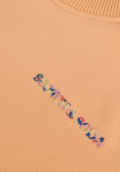 Koraal Scotch & Soda Sweater Crewneck Logo Felpa Sweatshirt In Organic Cotton -Family Verkoop 217075 6