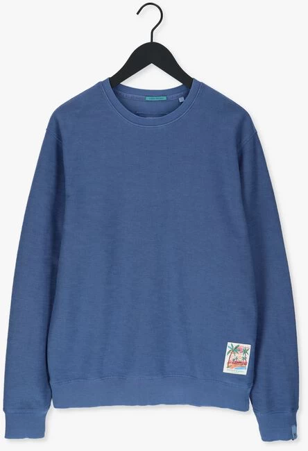 Blauwe Scotch & Soda Sweater Garment-dyed Interlock Felpa Sweatshirt 5 Blauwe Scotch & Soda Sweater Garment-dyed Interlock Felpa Sweatshirt - Afbeelding 3