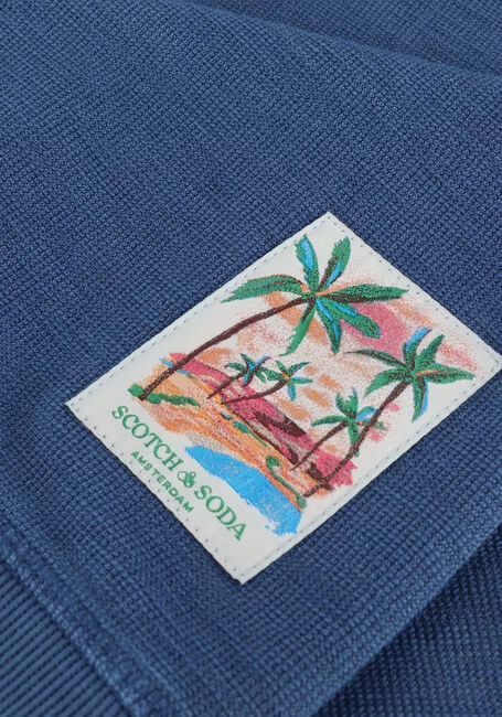 Blauwe Scotch & Soda Sweater Garment-dyed Interlock Felpa Sweatshirt 6 Blauwe Scotch & Soda Sweater Garment-dyed Interlock Felpa Sweatshirt - Afbeelding 4