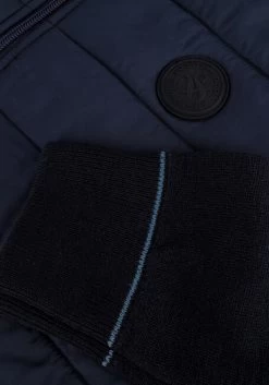 Blauwe Scotch & Soda Gewatteerde Jas Padded Jacket With Knitted Sleeve And Back Panel -Family Verkoop 221401 6