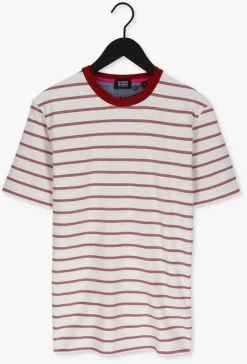 Rode Scotch & Soda T-shirt Waffle Jersey Breton T-shirt -Family Verkoop 221415 5