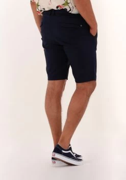 Donkerblauwe Cast Iron Korte Broek Chino Shorts Riser Stretch