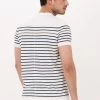 Witte Dstrezzed T-shirt Crew S/s Contrast Stripe Knit -Family Verkoop 221704 2