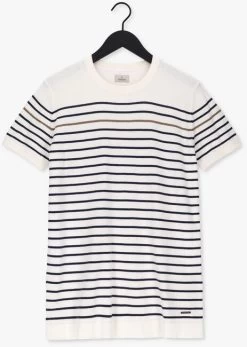 Witte Dstrezzed T-shirt Crew S/s Contrast Stripe Knit 8 Witte Dstrezzed T-shirt Crew S/s Contrast Stripe Knit -Family Verkoop 221704 5