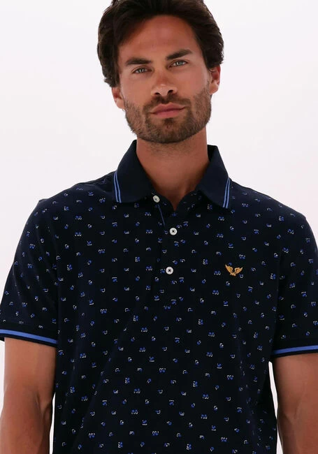 Donkerblauwe Pme Legend Polo Short Sleeve Polo Fine Pique All Over Print 4 Donkerblauwe Pme Legend Polo Short Sleeve Polo Fine Pique All Over Print - Afbeelding 2