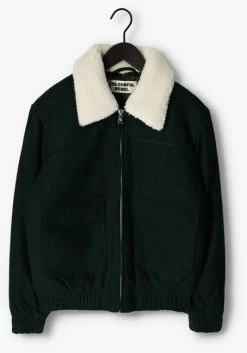 Donkergroene Colourful Rebel Jack Chase Contrast Collar Jacket -Family Verkoop 223302 5