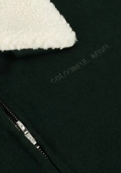 Donkergroene Colourful Rebel Jack Chase Contrast Collar Jacket -Family Verkoop 223302 6