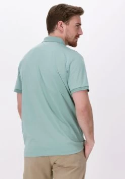 Groene Selected Homme Polo Slhfave Zip Ss Polo B