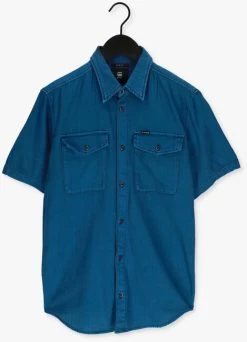 Petrol G-star Raw Casual Overhemd Marine Slim Shirt Ss -Family Verkoop 225564 5