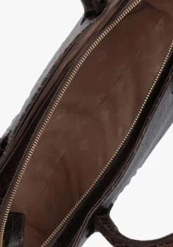 Fred De La Bretonière Bruine Fred De La Bretoniere Handtas 0396 Handbag Croco L