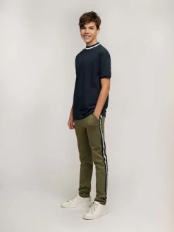 Donkerblauwe Nik & Nik T-shirt Pique Logo T-shirt