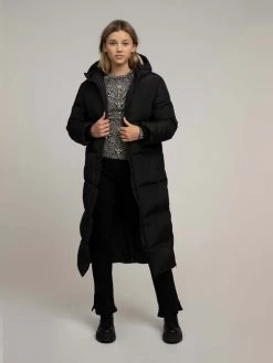 Zwarte Nik & Nik Gewatteerde Jas Lizian Puffer