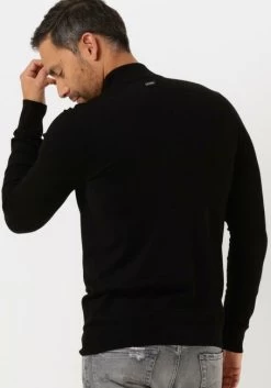 Zwarte Purewhite Trui Essential Knit Mockneck Ls