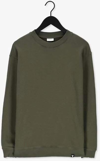 Olijf Purewhite Trui Organic Fabric Crewneck With Triangle Self Fabric Patch On Back 5 Olijf Purewhite Trui Organic Fabric Crewneck With Triangle Self Fabric Patch On Back - Afbeelding 3