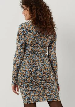 Grijze Envii Mini Jurk Enmacro Ls Dress Aop 6921