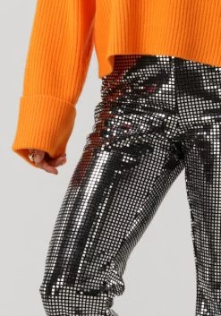 Zilveren Co'couture Flared Broek Mirror Flare Pant -Family Verkoop 232332 3