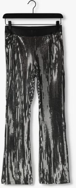 Zilveren Co'couture Flared Broek Mirror Flare Pant -Family Verkoop 232332 5