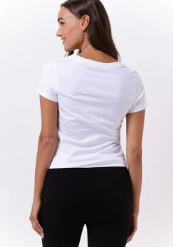 Witte Calvin Klein T-shirt Ck Embroidery Stretch