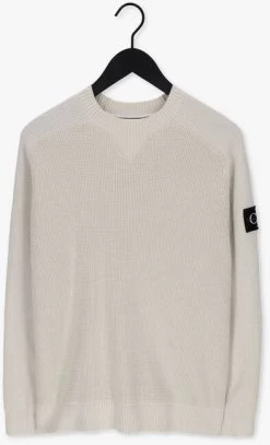 Beige Calvin Klein Sweater Monologo Badge Sweater -Family Verkoop 234864 5