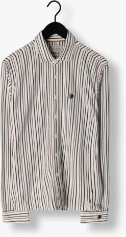 Lichtblauwe Cast Iron Casual Overhemd Long Sleeve Shirt Jersey Stripe With Structure -Family Verkoop 237741 5