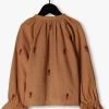 Camel Baje Studio Blouse Woven All-over Embro Blouse -Family Verkoop 239486 9