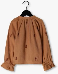 Camel Baje Studio Blouse Woven All-over Embro Blouse