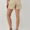 Creme Notes Du Nord Shorts Georgina Leather Shorts
