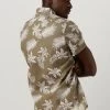 Khaki Scotch & Soda Casual Overhemd Printed + Washed Short Sleeve Poplin Shirt -Family Verkoop 241128 2
