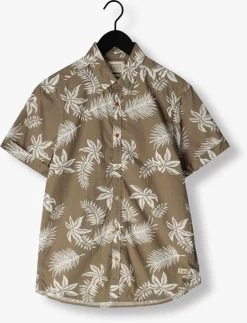 Khaki Scotch & Soda Casual Overhemd Printed + Washed Short Sleeve Poplin Shirt -Family Verkoop 241128 5