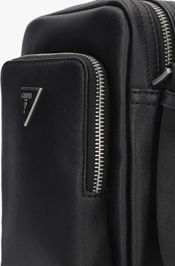 Zwarte Guess Reportertas Certosa Sfno Xbody Dbl Pocket