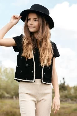 Zwarte Looxs Gilet 10sixteen Cable Knitted Gilet -Family Verkoop 245593 8