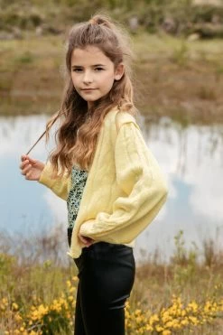 Gele Looxs Vest 10sixteen Knitted Cardigan