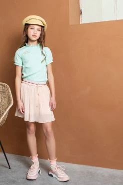 Groene Nono Top Keo Rib Tshirt Short Sleeve