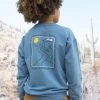 Blauwe Moodstreet Trui Sweatshirt With Chest And Back Print -Family Verkoop 246079 8
