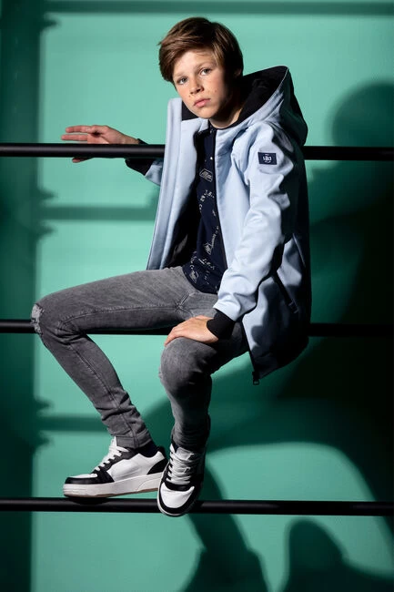 Lichtblauwe Indian Blue Jeans Jack Soft Shell Jacket 3 Lichtblauwe Indian Blue Jeans Jack Soft Shell Jacket