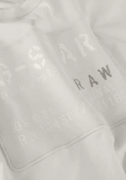 Grijze G-star Raw T-shirt Applique Multi Technique R T -Family Verkoop 249306 6