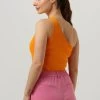 Oranje Y.a.s. Top Yasmilla One Shoulder Knit Top S. 2 Oranje Y.a.s. Top Yasmilla One Shoulder Knit Top S. -Family Verkoop 249547 2