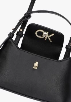 Zwarte Calvin Klein Schoudertas Re-lock Crossbody W/
